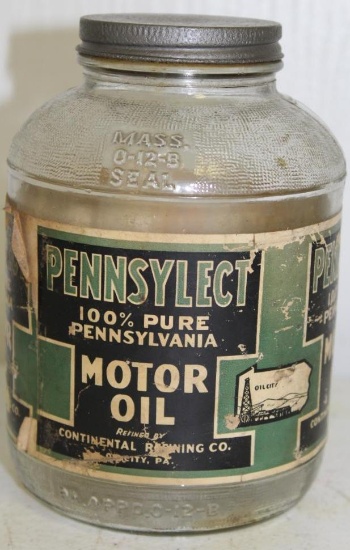 Coreco Pennsylect One Quart Oil Bottle War Time