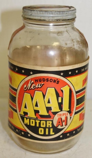 Hudson AAA-1 One Quart Oil Bottles War Time