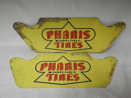 Pharis Tires Tin Stand Signs