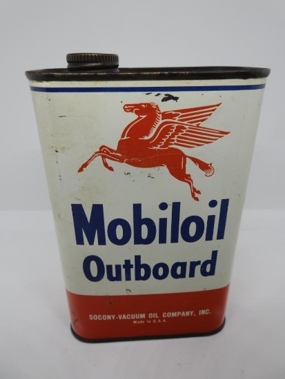 Mobil Outboard Quart Oil Can