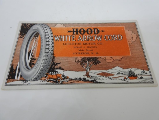 Hood White Arrow Cord Tire Blotter