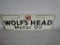 Wolf's Head Motor Oil Tin Rack Sign