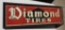 Diamond Tires Wood Framed Tin Sign