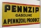 Pennzip Gasoline Embossed Porcelain Sign