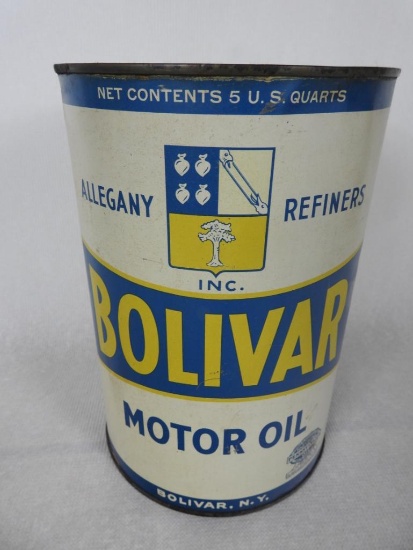 Bolivar Motor Oil Five Quart Can