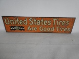 United States Tires Tin Sign