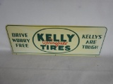 Kelly Springfield Tire Tin Rack Sign