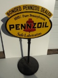 Pennzoil Bonded Dealer Curb Sign