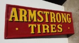 Armstrong Tires Embossed Tin Sign