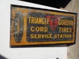 Triangle Gordon Cord Tires Tin Sign