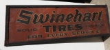 Swinehart Tires Wood Framed Tin Sign