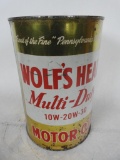 Wolf's Head Motor Oil Five Quart Can