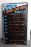 Specialized Lubrication Service Porcelain Rack Sign