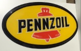 Large Pennzoil Plastic Sign