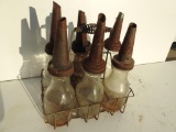 Huffman Oil Bottles with Carrier