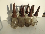 Quart Oil Bottles with Carreir