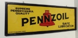 Pennzoil Wood Framed Sign