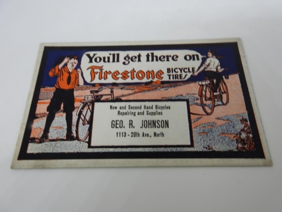 Firestone Bicycle Tire Ink Blotter