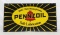 Pennzoil Single Sided Porcelain Safe Lubrication Rack Sign