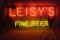 Leisy's Fine Beer Neon Window Display Sign