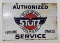 STuTZ Authorized Service Double Sided Porcelain Sign