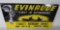 Evinude Outboard Tin Sign (blue/yellow)