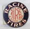 Early Racine Tires Tin Flange Sign