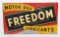 Freedom Motor Oil Single Sided Tin Sign