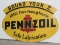 Large Version Pennzoil Sound Your Z Double Sided Tin Sign