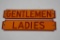 (Shell) Ladies & Gentlemen Rest Room Signs