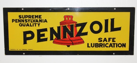 Pennzoil Single Sided Porcelain Horzontal Sign
