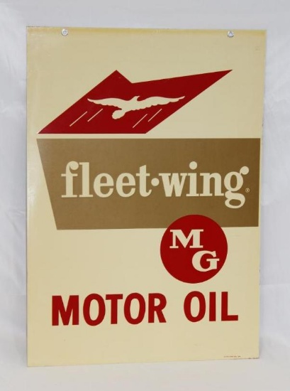 Fleetwing MG Motor Oil Double Sided Tin Sign