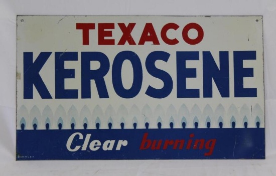 Texaco Kerosene Clear Burning Single Sided Tin Sign