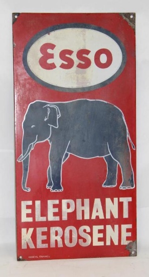 Esso Elephant Kerosene Porcelain Sign