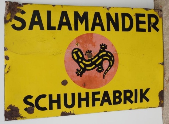 Salamander Schuhfabrik Porcelain Sign