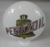 Pennzoil One Piece Etched Gas Pump Globe