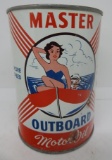 Master Outboard Motor Oil Quart Can