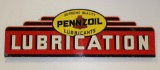Art Deco Pennzoil Lubrication Horizontal Tin Sign