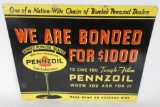 Pennzoil Bonded Tin Sign
