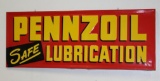 Pennzoil Safe Lubrication Single Sided Tin Horizontal Sign