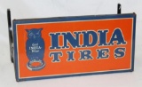 India Tire Display Stand with Owl Graphics