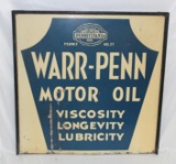 Warr-Penn Motor Oil Single Sided Tin Sign