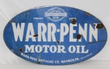 Warr-Penn Motor Oil Double Sided Porcelain Sign