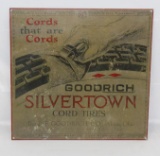 Goodrich Silvertown Single Sided Tin Sign Hand & Tire Graphics