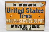 United States Tire Single Side Tin Tacker Sign