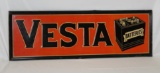 Vesta Battery Single Side Tin Sign with Battery Graphics