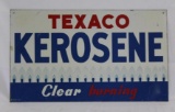 Texaco Kerosene Clear Burning Single Sided Tin Sign