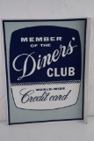 Member of the Diners' Club World-Wide Cedit Card Metal Sign