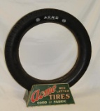Acme Cities Service Tire Display Stand with Acme Tire