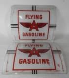 Flying A Gasoline National A-38 Gas Pump Ad Glass